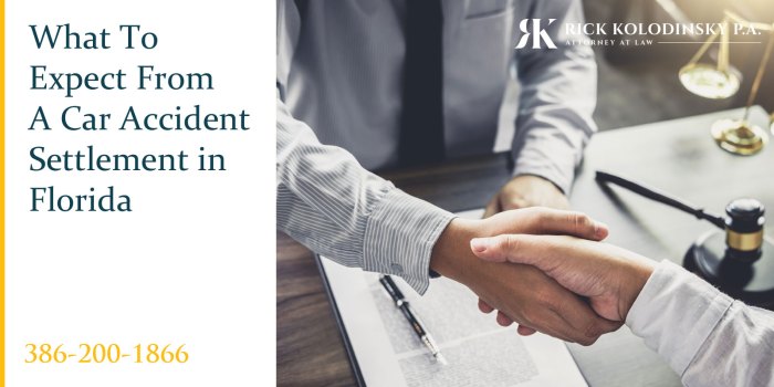 Average settlement for car accident in florida